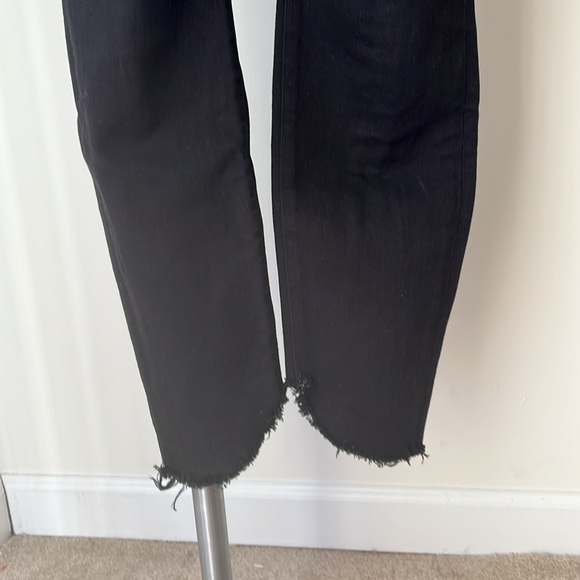 FRAME DENIM  LE HIGH SKINNY RAW HEM JET BLACK SIZE 27 - Picture 11 of 11